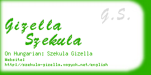 gizella szekula business card